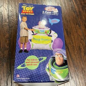 Vintage Airblown Inflatable BUZZ LIGHTYEAR 3ft Gemmy 2004 Disney Toy Story Pixar